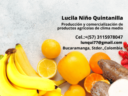 LUCILA NIÑO - ALIMENTOS AGRÍCOLAS