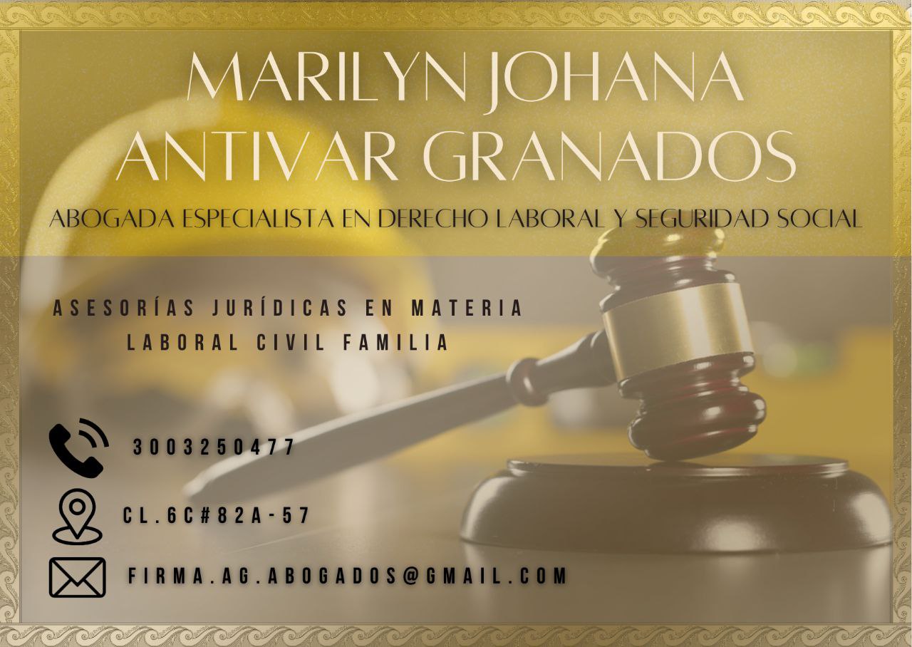 MARILYN JOHANA ANTIVAR GRANADOS - ASESORÍAS JURÍDICAS