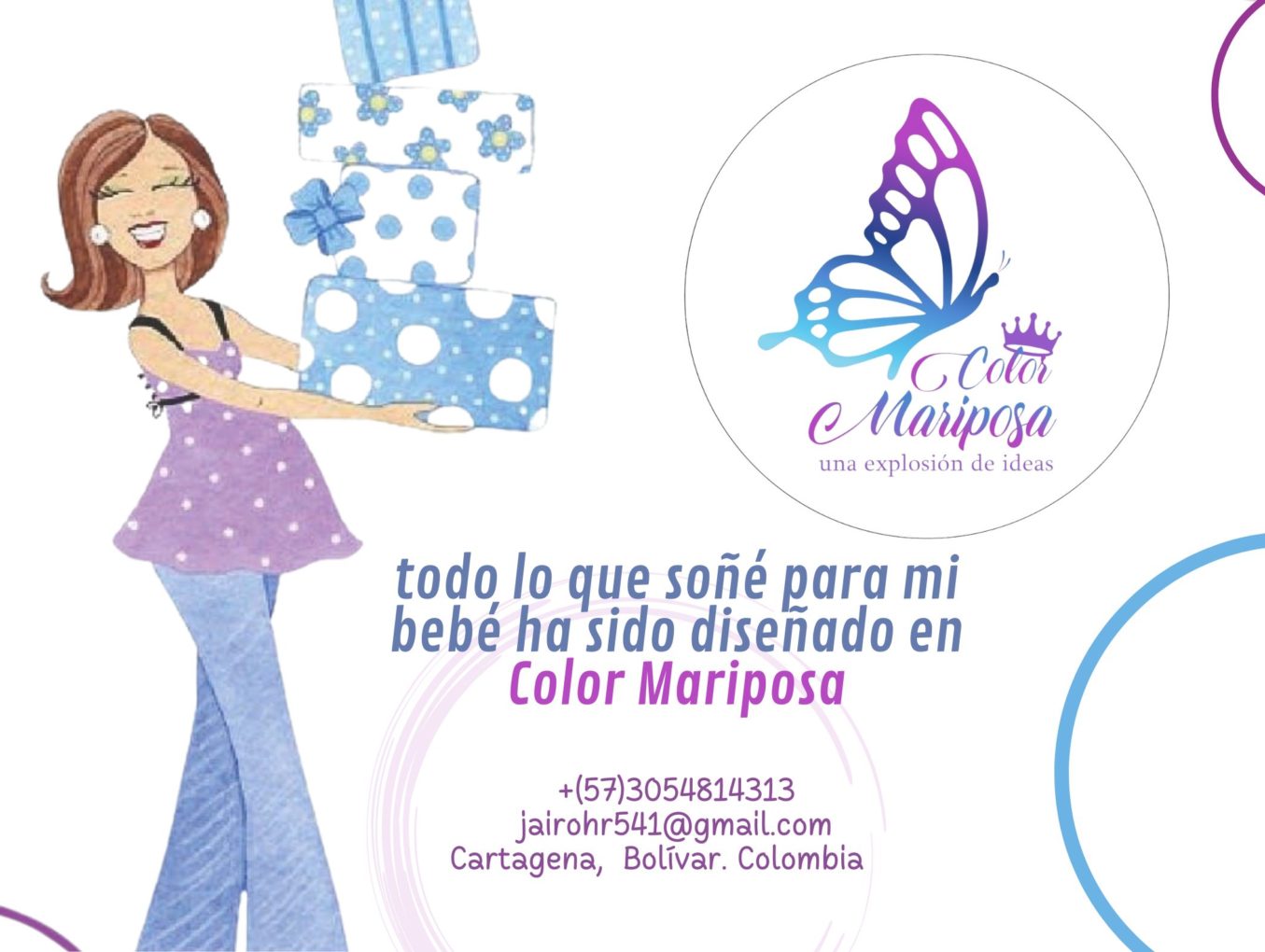 COLOR MARIPOSA - LENCERÍA PERSONALIZADA PARA BEBÉS